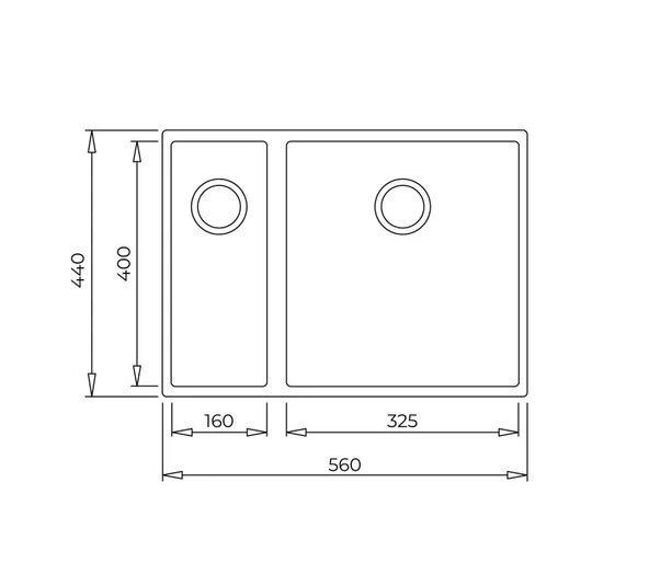 115260029-Teka Square 560 Tg Black Granit Eviye - Resim 3