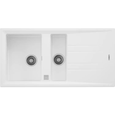 115360012-Teka Stone 60 B-Tg White Granit Eviye ürün görseli