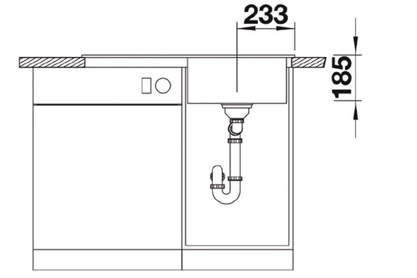 424165-Nuevo Crea 45 S Sağ Damlalıklı Siyah Seramik Eviye - Resim 5