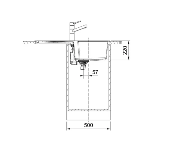 114.0688.483-Franke Urban Ubg 611-86 Sahara Granit Eviye - Resim 3