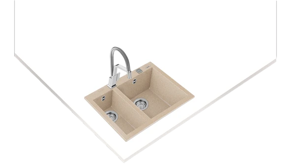 115260021-Teka Forsquare 590 Tg Avena Beige Granit Eviye - 2