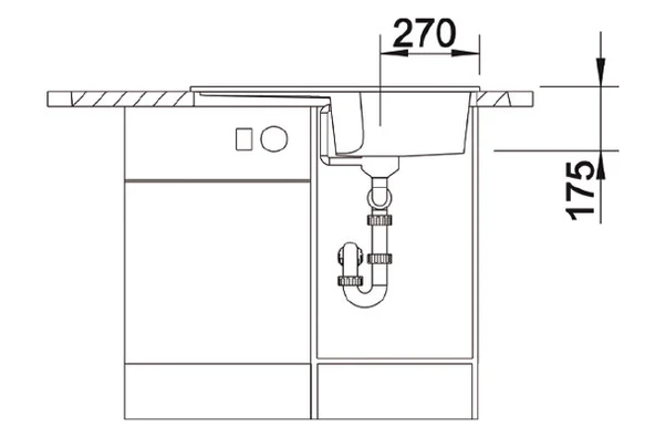 334156-Nuevo Sonas 45 S Sol Damlalık Manolya Seramik Eviye - Resim 5