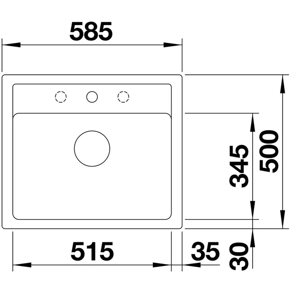 523334-Blanco Legra 6 Granit Eviye Beyaz - Resim 3
