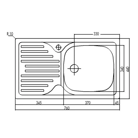 40109764-Teka Infant 45 Sol Düz Çelik Eviye - Resim 2