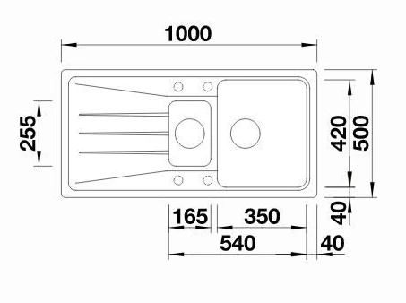 527336-Blanco Sona 6 S Volcano Gri Granit Eviye - Resim 3
