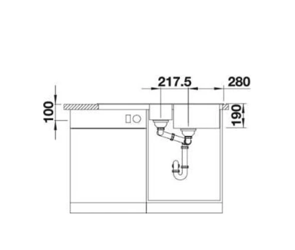 519680-Blanco Sona 6 S 1.5 Gözlü Granit Antrasit Evye - Resim 4