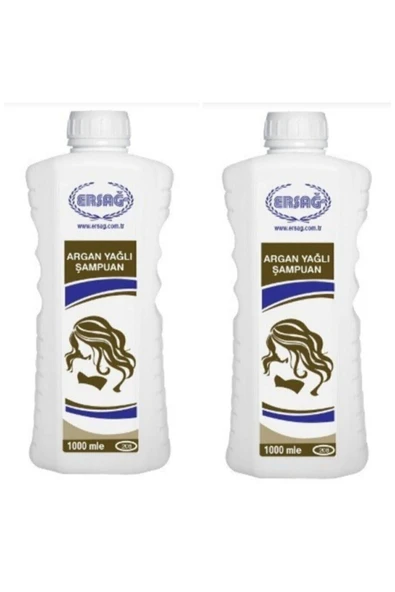 Ersağ Argan Yağlı Şampuan 2 Adet 2x1000 Ml -mayasshop