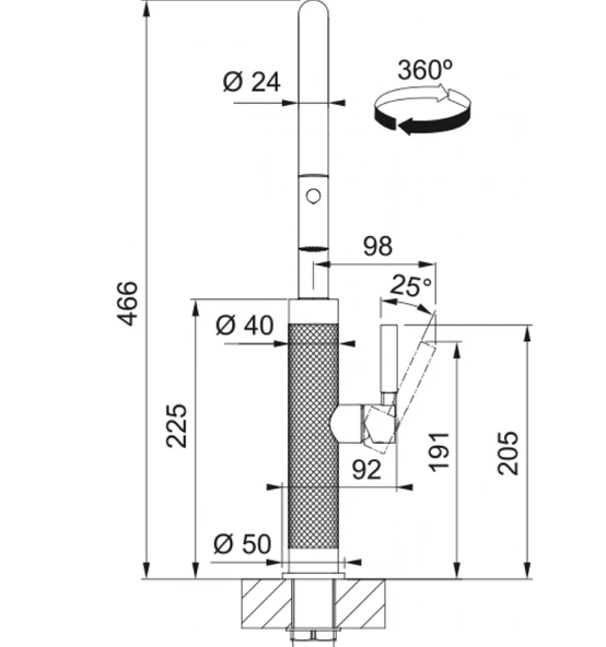 115.0711.557-Franke Mythos Masterpiece Copper Spiralli Armatür - Resim 5