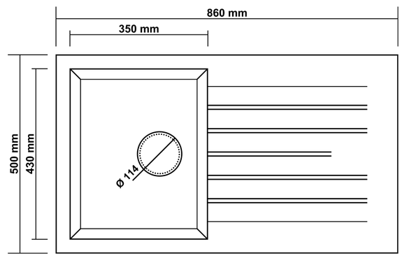 Opal Um-86 Granit Eviye Graphite Grey - Resim 2