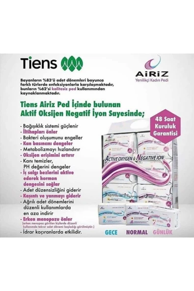 Airiz Hijyenik Ped Seti 6'lı 98 Adet - Resim 2