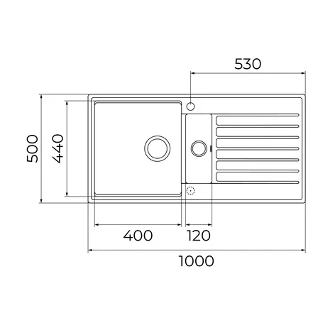 115380001-Teka Cliff 60 B-TQ 1½B 1D Siyah Granit Eviye - Resim 3
