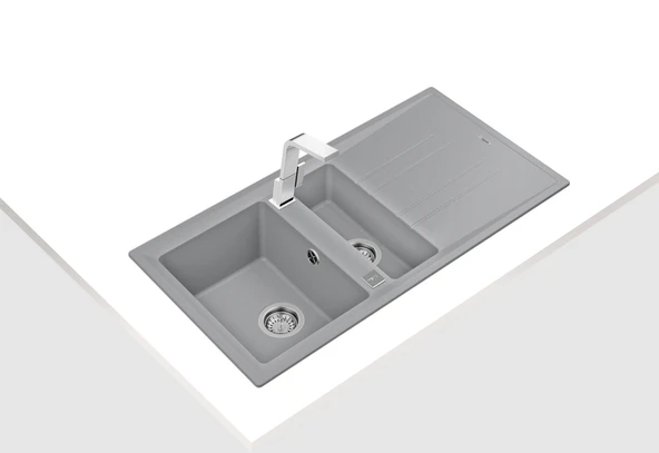 115360000-Teka Stone 60 B-Tg Metallic Grey Granit Eviye ürün görseli