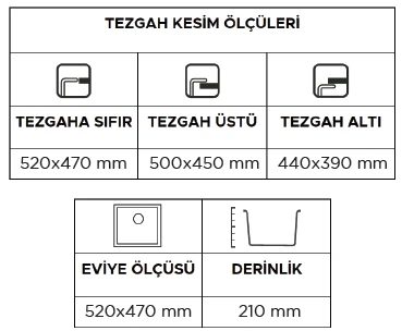 Morganit Gn-45 Granit Eviye (Metallic Black) - Resim 3