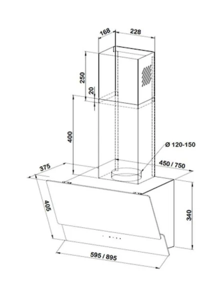112940007-Teka ATV 60 PRO ST Gri Davlumbaz - Resim 2