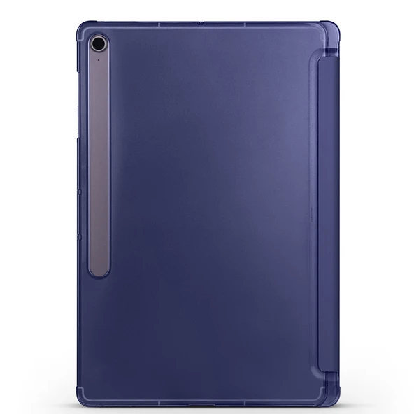 Samsung Galaxy Tab S10 FE Plus Smart Cover Kalem Bölmeli Standlı 1-1 Kılıf - Resim 2