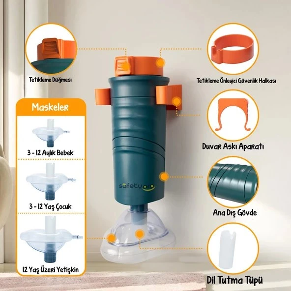 SafetyPro - Hemlik (Heimlich) Manevrası Pompası Otomatik Boğulma Kurtarma Cihazı - 2