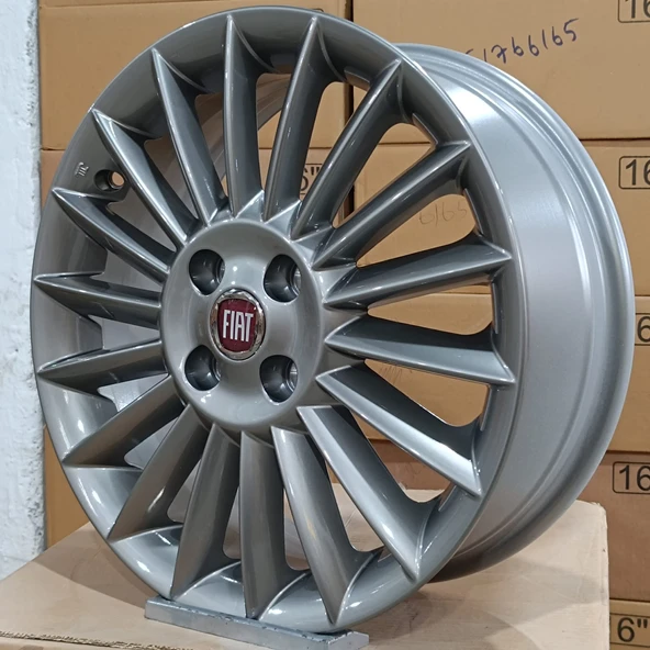 Sıfır OPAR 16 inç Linea Stilo Fiorino Titanyum Jant Takımı - 6.0X16 4X98 ET41 58.1 - OEM: 55174536 - 3