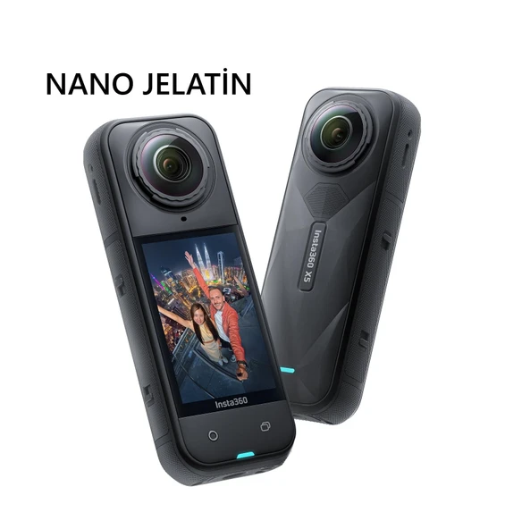 Insta360 X5 Aksiyon Kamera Uyumlu 2 Adet Şeffaf Ekran koruyucu Nano Jelatin