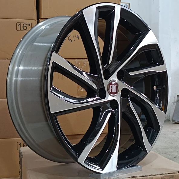 Sıfır OPAR 18 inç Egea Black Diamond Jant Takımı - 7.5X18 5X98 ET44 58.1 - OEM: 55105256 - 2