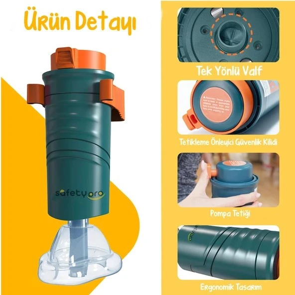 SafetyPro - Hemlik (Heimlich) Manevrası Pompası Otomatik Boğulma Kurtarma Cihazı - 3