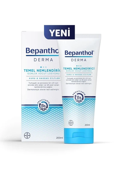 Bepanthol Derma Temel Nemlendirici Günlük Vücut Losyonu Kuru ve Hassas Ciltler 200 ml - 2