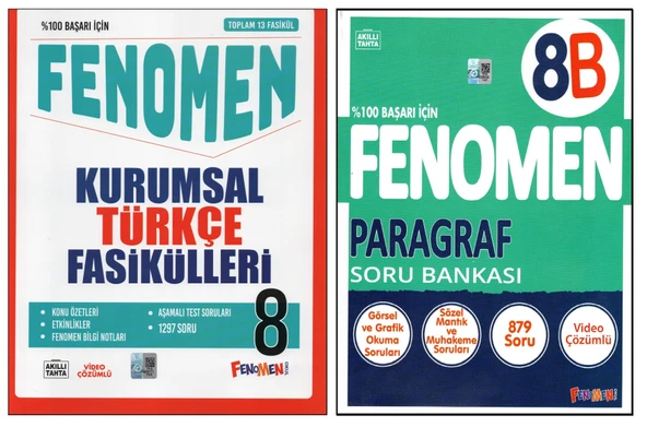 FENOMEN 8. SINIF KURUMSAL TÜRKÇE FASİKÜLLERİ+FENOMEN 8B PARAGRAF (2 KİTAP) ürün görseli 1