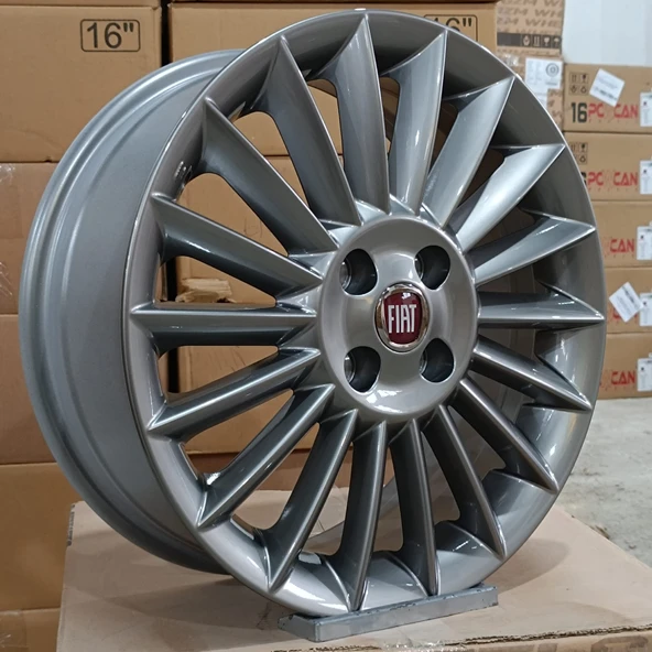 Sıfır OPAR 16 inç Linea Stilo Fiorino Titanyum Jant Takımı - 6.0X16 4X98 ET41 58.1 - OEM: 55174536 - 2