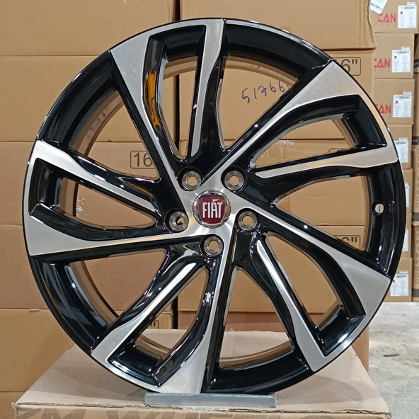 Sıfır OPAR 18 inç Egea Black Diamond Jant Takımı - 7.5X18 5X98 ET44 58.1 - OEM: 55105256 - 1