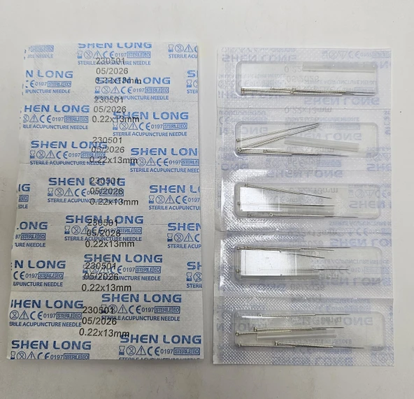 Shenlong 500 adet Çelik Akupunktur İğnesi 0.22 x 13 mm - 3