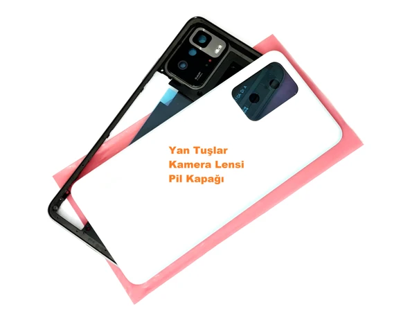 Xiaomi Redmi NOTE 10 PRO (5G) Uyumlu FULL KASA Arka Kapak Batarya Kapağı - BEYAZ ürün görseli 1