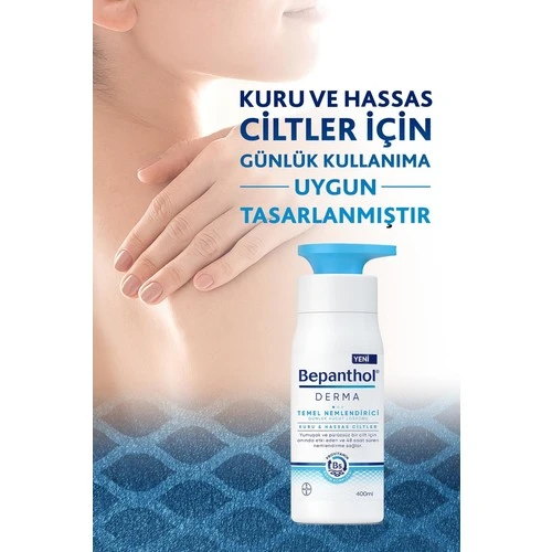 Bepanthol Derma Temel Nemlendirici Kuru Hassas Ciltler Losyon 400 ml - Resim 4