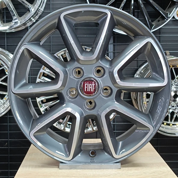 Sıfır OPAR 16 inç Egea, Doblo Gunmetal Diamond Jant Takımı - 6.0X16 5X98 612 ET36 58.1 - OEM: 55173449 - 1