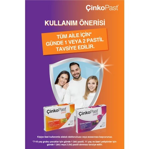 Çinkopast Nane Zencefil Kara Mürver Pastil 12 li - Resim 4