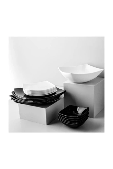 QUADRATO TEMPERLİ SİYAH KASE 14 CM
