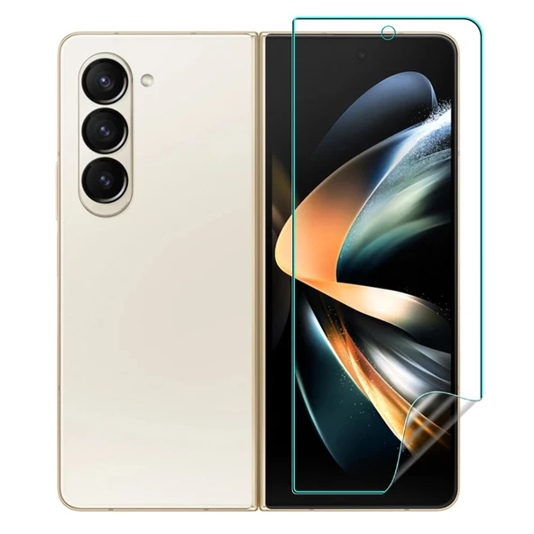 Samsung Galaxy Z Fold 7 Uyumlu Ön+Arka Body Şeffaf Ultra koruyucu Nano Jelatin - 3