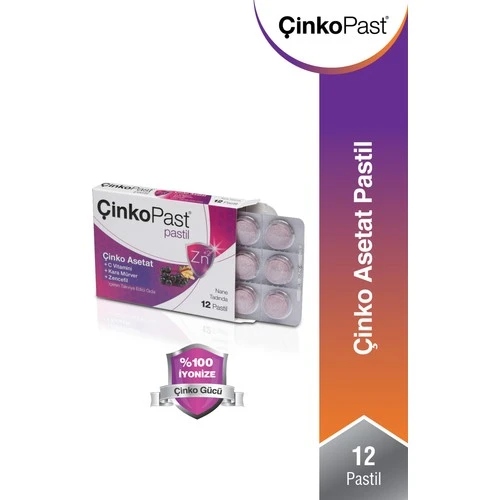 Çinkopast Nane Zencefil Kara Mürver Pastil 12 li - Resim 3
