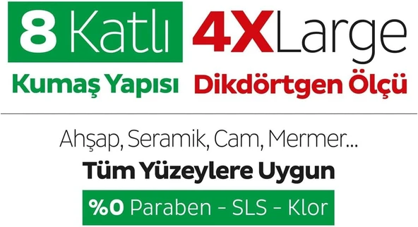 Sleepy Easy Clean Beyaz Sabun Katkılı Mopa Uyumlu Yer Temizlik Havlusu&Mendili 50 Yaprak - Resim 6