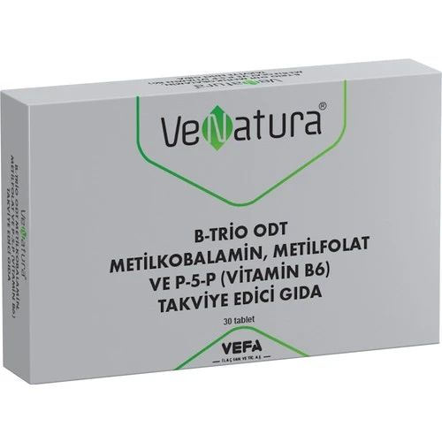 Venatura B Trio Odt Metilkobalamin Metilfolat ve P 5 P Takviye Edici Gıda 30 Tablet ürün görseli