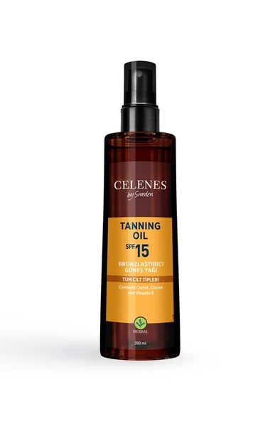 Celenes Herbal Bronzlaştırıcı Güneş Yağı Spf 15+ 200 Ml - 2