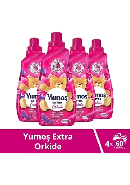 Yumoş Extra Konsantre Çamaşır Yumuşatıcısı Orkide 1440 ml 4 Adet