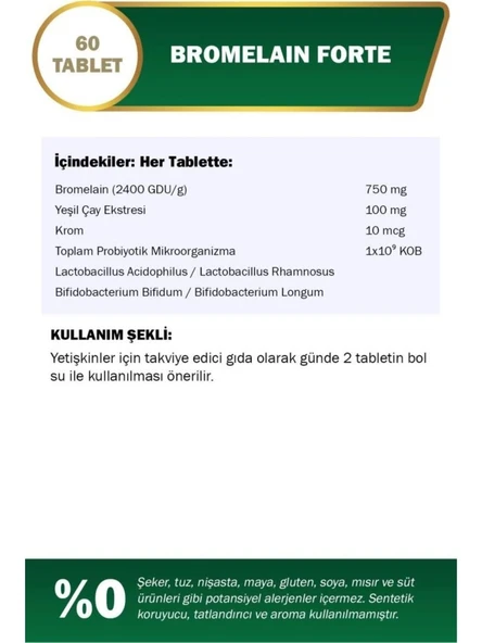 Nutraxin Bromelain Forte 60 Tablet - 3