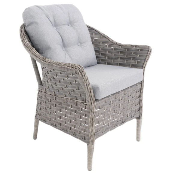 Spark Nova 110 cm Rattan Yuvarlak Minderli Bahçe Masa Takımı - Resim 11