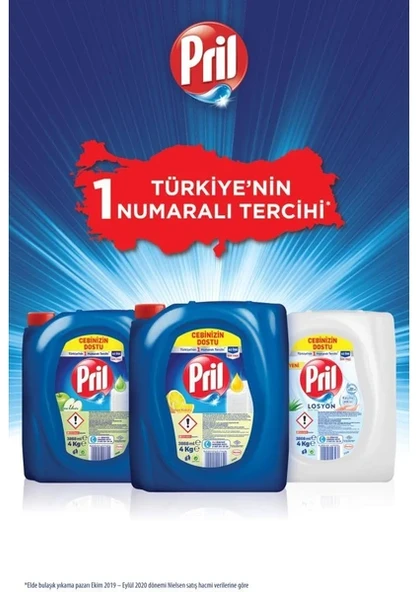 Pril Limon 4 KG x 4 Adet Sıvı Bulaşık Deterjanı - 2