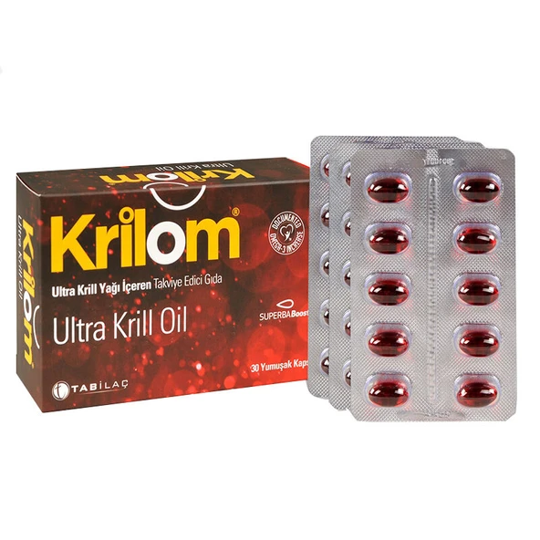 Krilom Ultra Krill Oil Takviye Edici Gıda 30 Yumuşak Kapsül ürün görseli