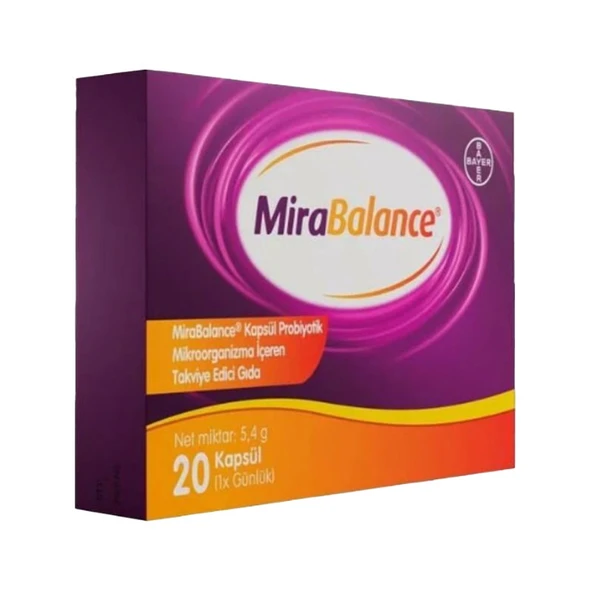 Bayer Mirabalance Probiyotik İçeren Takviye Edici Gıda 20 Kapsül ürün görseli