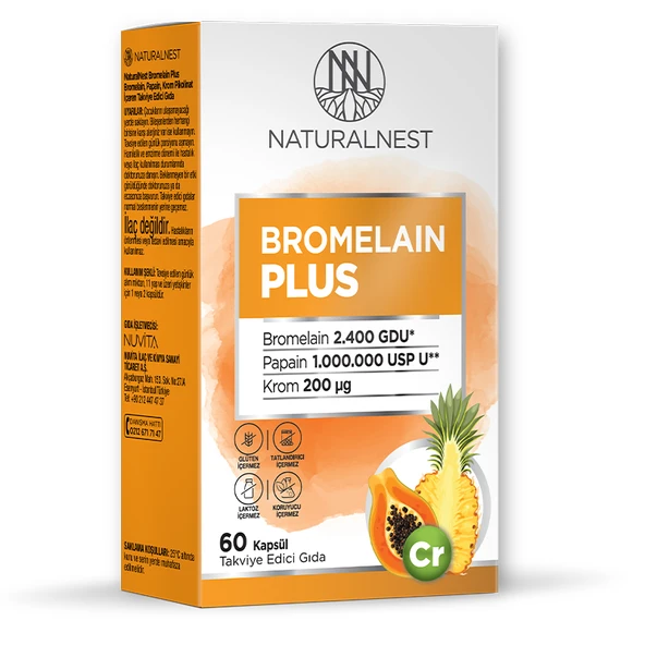 Naturalnest Bromelain Plus 60 Kapsül ürün görseli