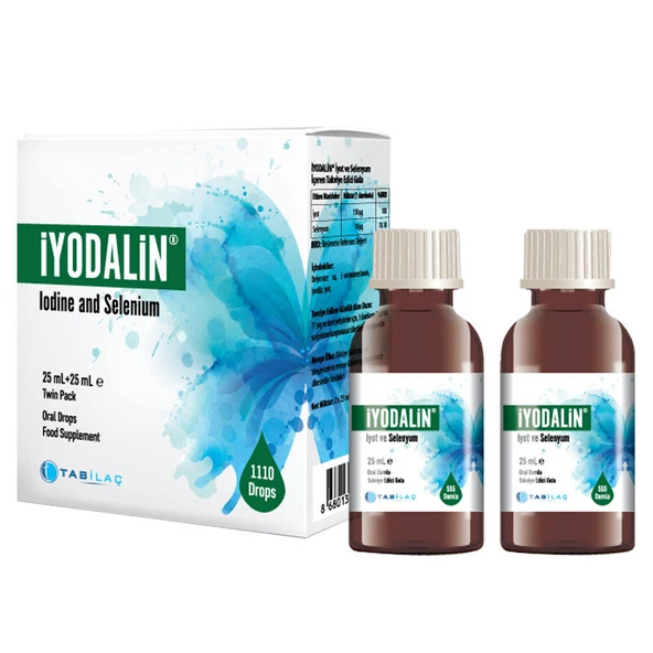 İyodalin İyot ve Selenyum Takviye Edici Gıda 25 ml + 25 ml ürün görseli