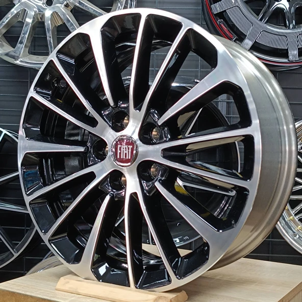 Sıfır OPAR 16 inç Egea, Doblo Black Diamond Cut Jant Takımı - 6.5X16 5X98 ET36 58.1 - OEM: 55107543 - 3