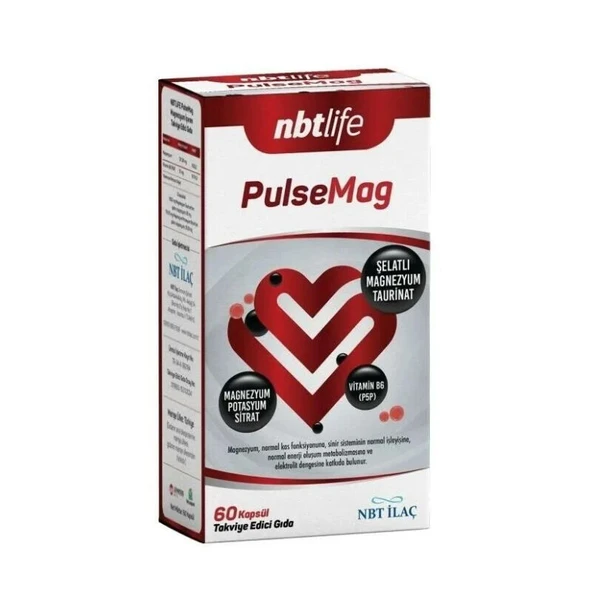 NbtLife PulseMag Magnezyum İçeren Takviye Edici Gıda 60 Kapsül ürün görseli