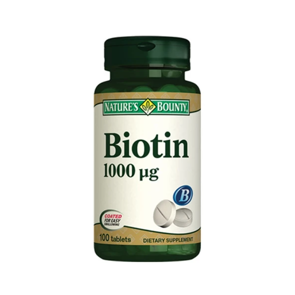 Natures Bounty Biotin 1000 mcg Takviye Gıda 100 Tablet ürün görseli